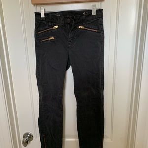 JCREW toothpick pant with zipper detail